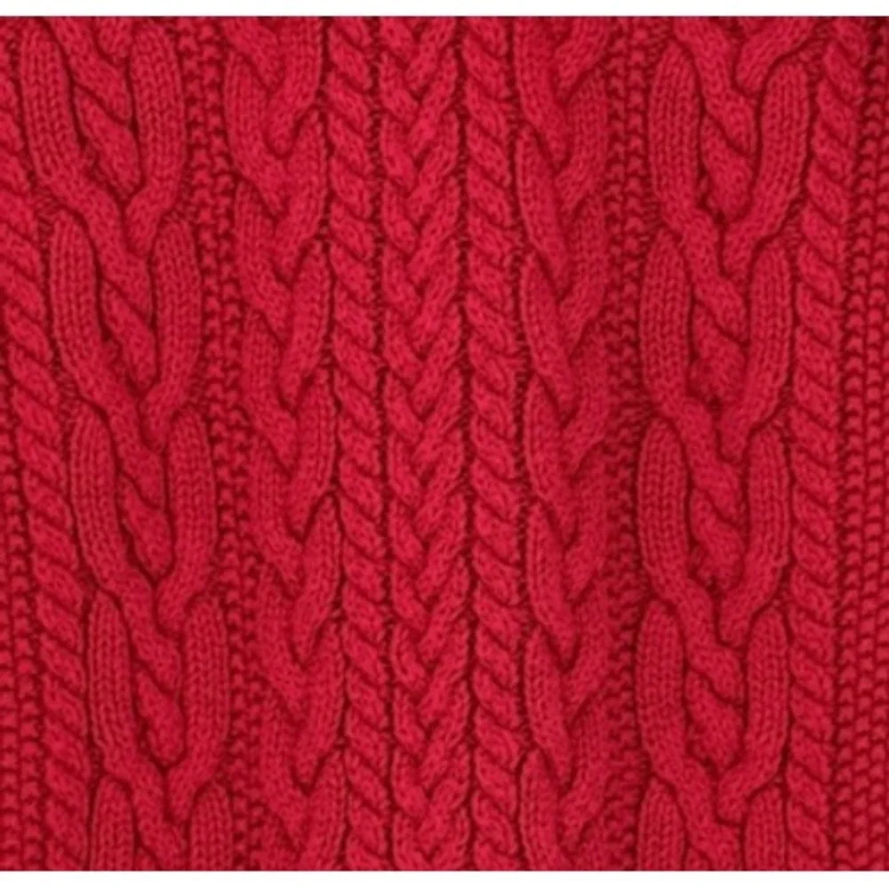 Vintage Baby Gap Red Cable Knit Long Sleeve Romper Sweater Coverall Size 12-18 M